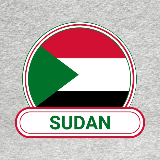 The Sudan Country Badge - The Sudan Flag by Yesteeyear